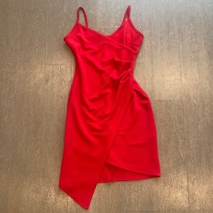 Almost Famous High-Low Dress in Red. Size S
